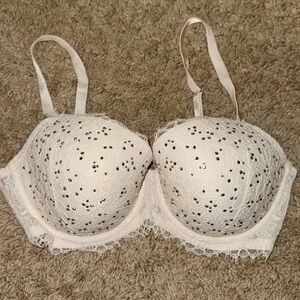 Victoria Secret Dream Angel Demi Embellished Lace Bra 34DD